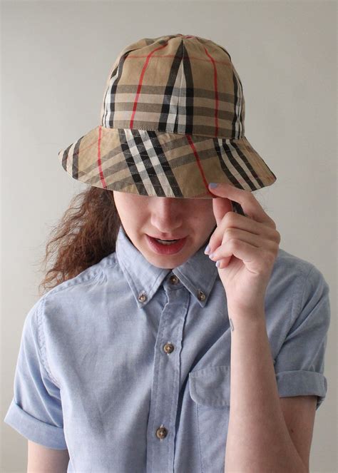 burberry hats black and white|reversible Burberry bucket hat.